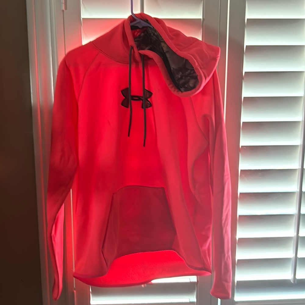 Under Armor pink & camo hoodie